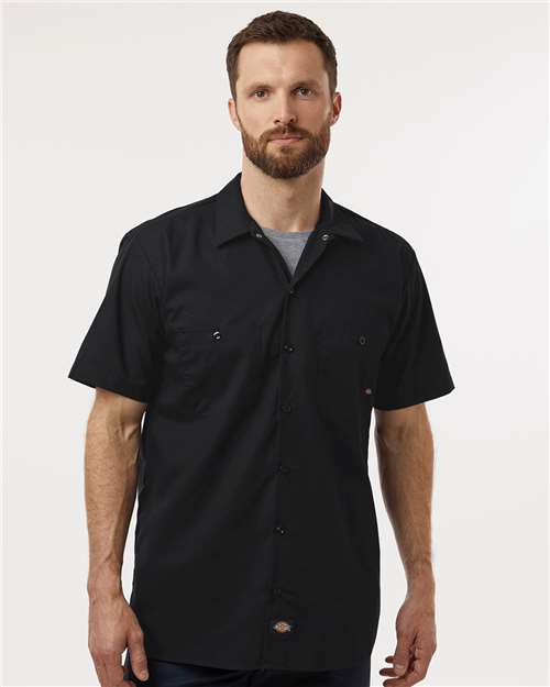 Custom Embroidered Dickies Industrial Short Sleeve Work Shirt - Tall Sizes S535T