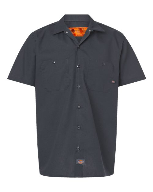 Dickies Industrial Short Sleeve Work Shirt - Tall Sizes S535T Custom Embroidered Business Logo
