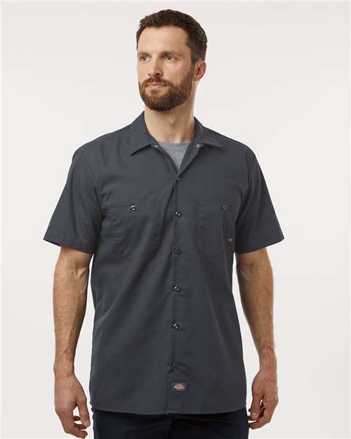 Custom Embroidered Dickies Industrial Short Sleeve Work Shirt - Tall Sizes S535T