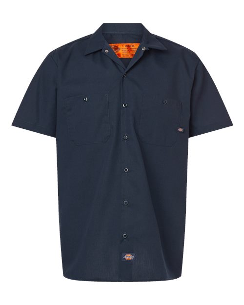 Dickies Industrial Short Sleeve Work Shirt - Tall Sizes S535T Custom Embroidered Business Logo