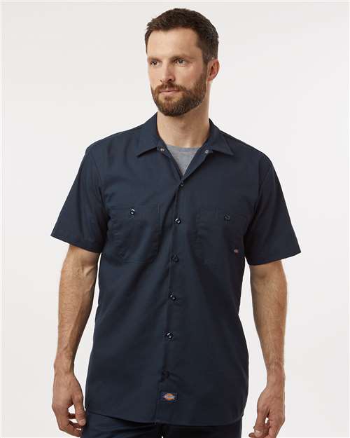 Custom Embroidered Dickies Industrial Short Sleeve Work Shirt - Tall Sizes S535T