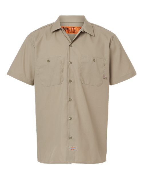 Dickies Industrial Short Sleeve Work Shirt - Tall Sizes S535T Custom Embroidered Business Logo