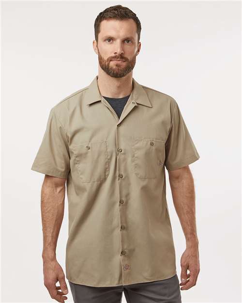 Custom Embroidered Dickies Industrial Short Sleeve Work Shirt - Tall Sizes S535T