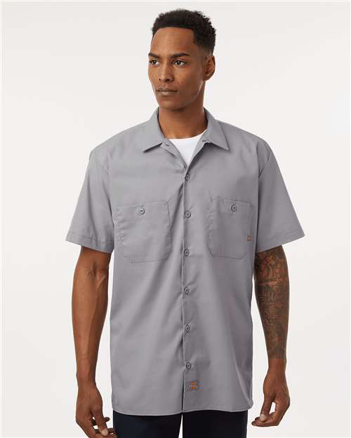 Custom Embroidered Dickies Industrial Short Sleeve Work Shirt - Tall Sizes S535T