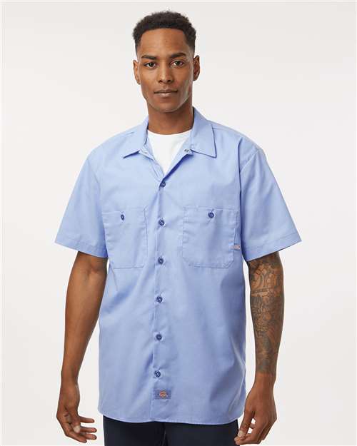 Custom Embroidered Dickies Industrial Short Sleeve Work Shirt - Tall Sizes S535T
