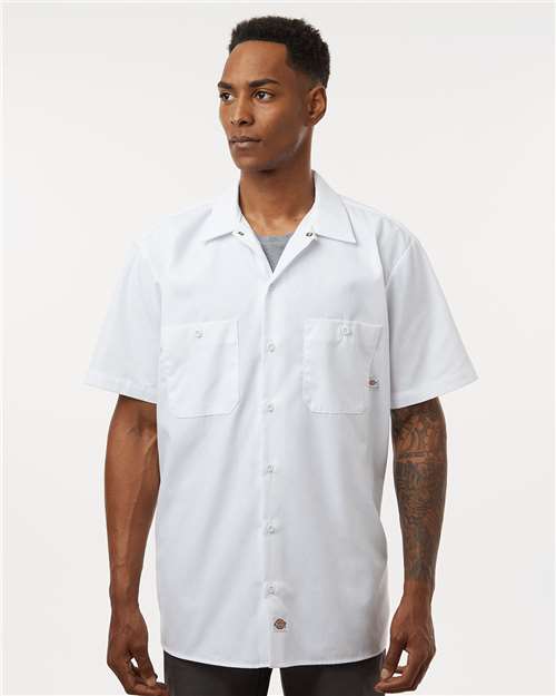 Custom Embroidered Dickies Industrial Short Sleeve Work Shirt - Tall Sizes S535T