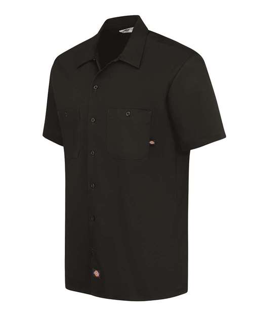 Dickies Industrial Short Sleeve Cotton Work Shirt S307 Custom Embroidered Business Logo