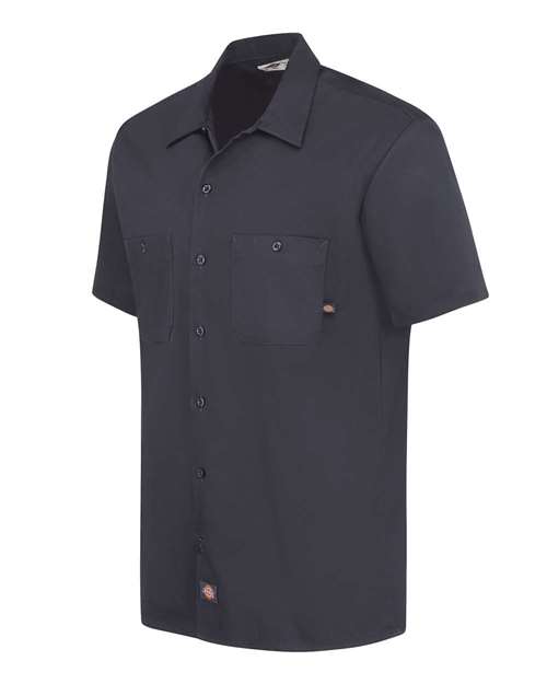 Dickies Industrial Short Sleeve Cotton Work Shirt S307 Custom Embroidered Business Logo