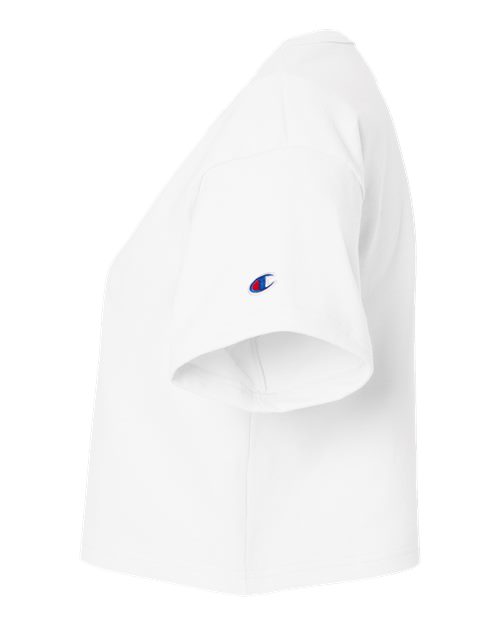Champion Women's Heritage Jersey Crop T-Shirt T453W Custom Embroidered Business Logo