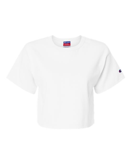 Champion Women's Heritage Jersey Crop T-Shirt T453W Custom Embroidered Business Logo