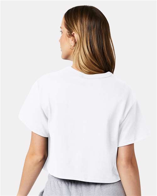 Champion Women's Heritage Jersey Crop T-Shirt T453W Custom Embroidered Business Logo