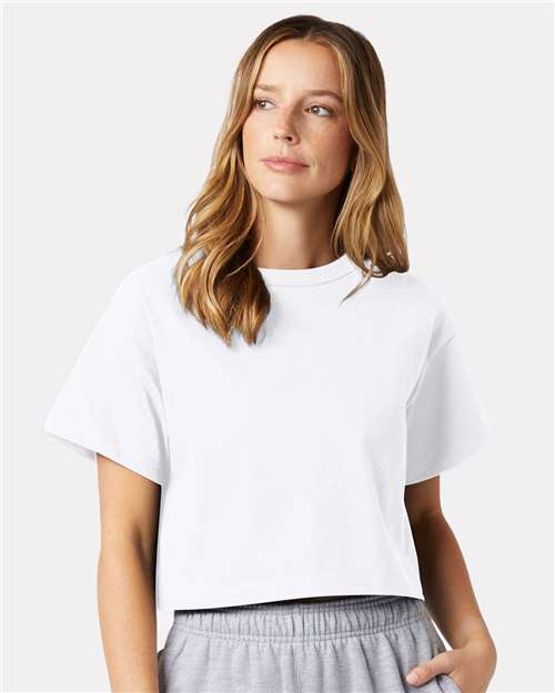 Custom Embroidered Champion Women's Heritage Jersey Crop T-Shirt T453W