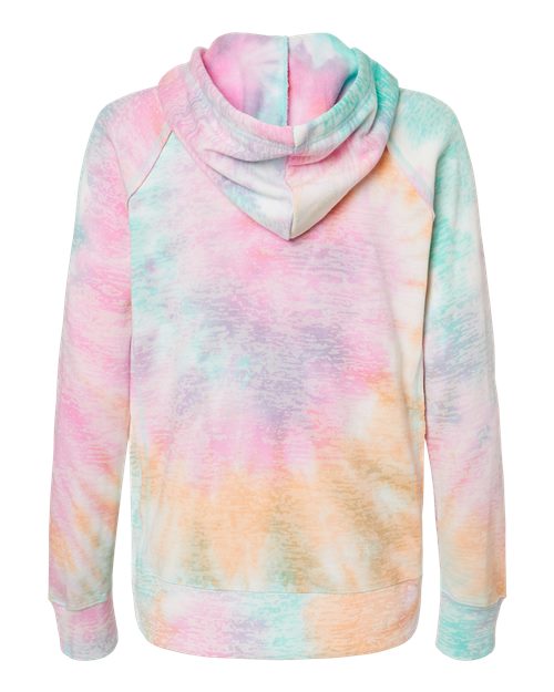 MV Sport Women’s Courtney Burnout V-Notch Hooded Sweatshirt W1162