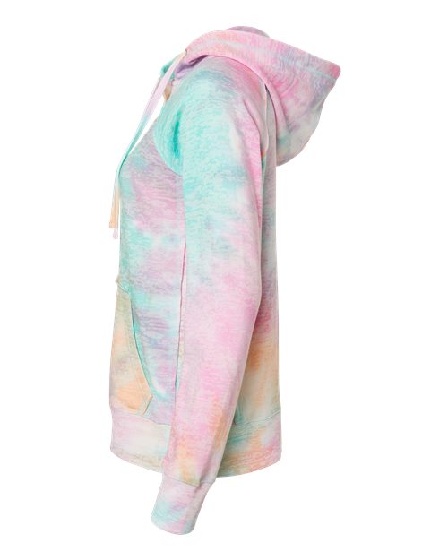 MV Sport Women’s Courtney Burnout V-Notch Hooded Sweatshirt W1162