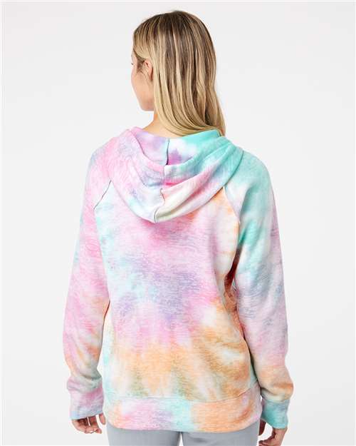 MV Sport Women’s Courtney Burnout V-Notch Hooded Sweatshirt W1162