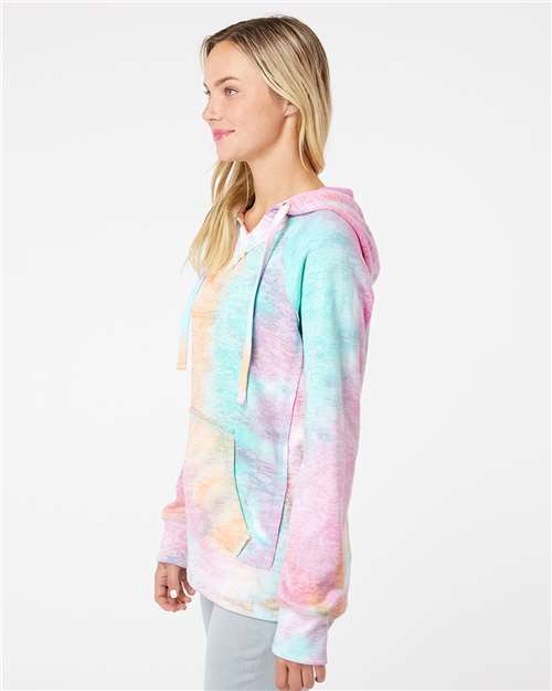 MV Sport Women’s Courtney Burnout V-Notch Hooded Sweatshirt W1162