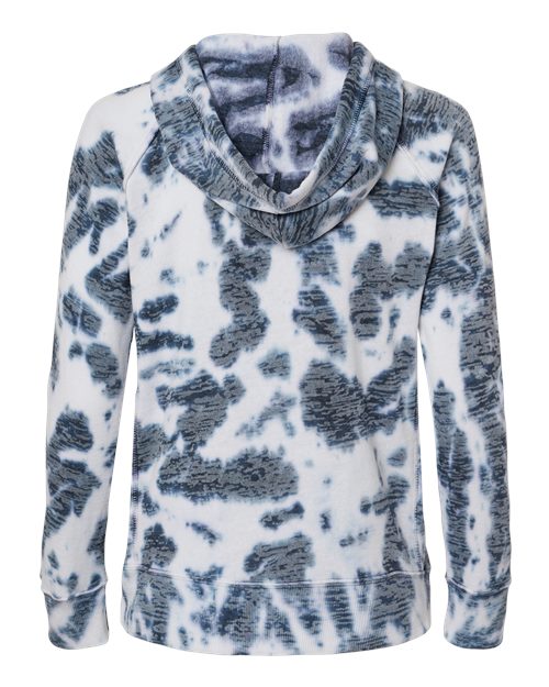 MV Sport Women’s Courtney Burnout V-Notch Hooded Sweatshirt W1162