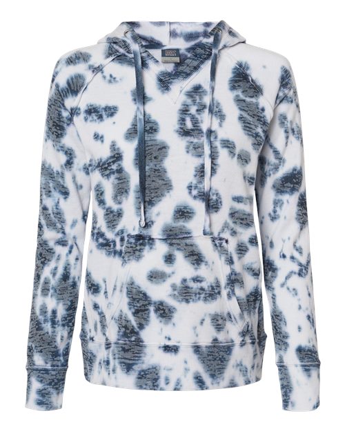 MV Sport Women’s Courtney Burnout V-Notch Hooded Sweatshirt W1162