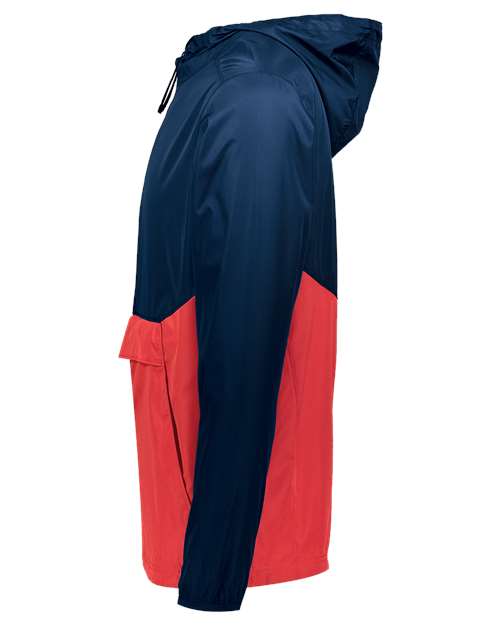 Holloway Packable Quarter-Zip Jacket 229534 Navy/ Scarlet