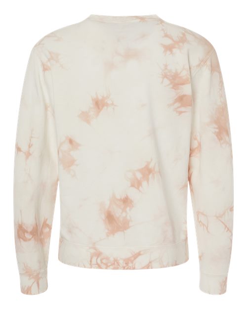Independent Trading Co. Midweight Tie-Dyed Crewneck Sweatshirt PRM3500TD Custom Embroidered Business Logo