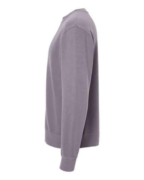Independent Trading Co. Midweight Pigment-Dyed Crewneck Sweatshirt PRM3500 Pigment Plum Custom Embroidered Business Logo