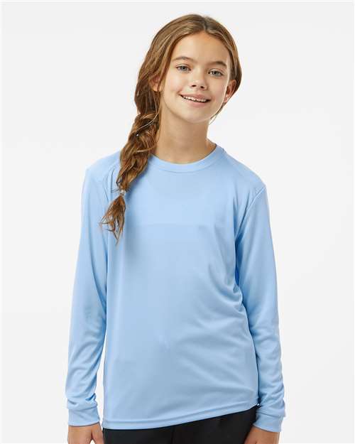 Custom Embroidered Paragon Youth Long Islander Performance Long Sleeve T-Shirt 218Y