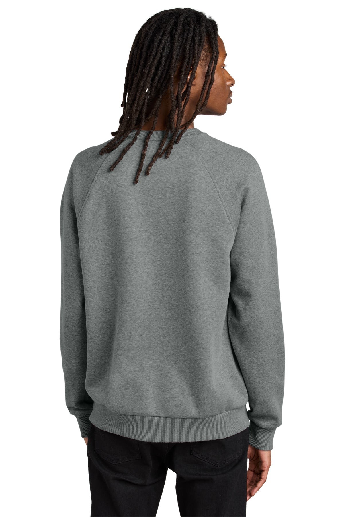 Custom Embroidered Allmade Unisex Organic CVC Fleece Crewneck Sweatshirt AL5004,Aluminum Grey Heather