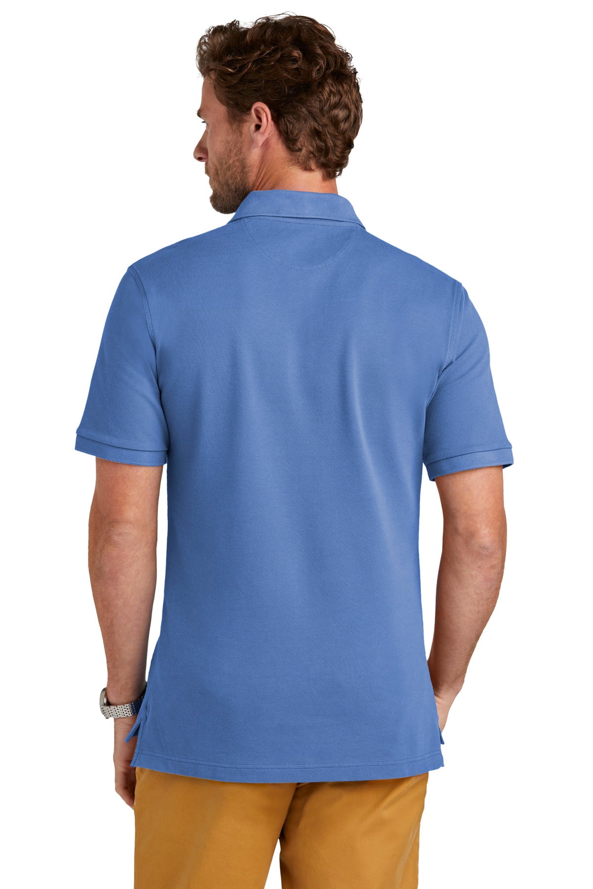 Custom Embroidered Brooks Brothers Pima Cotton Pique Polo BB18200,Charter Blue