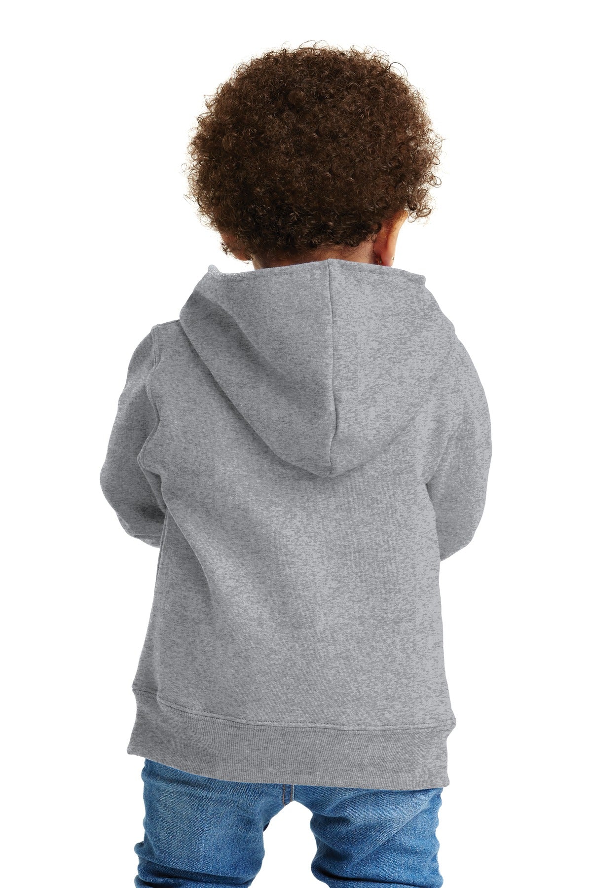 Custom Embroidered Port & Company Toddler Core Fleece Full-Zip Hooded Sweatshirt. CAR78TZH,Athletic Heather