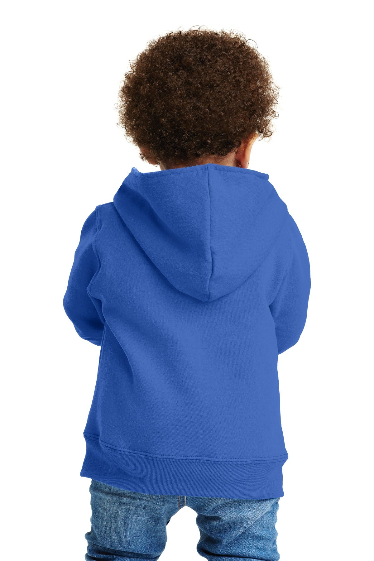 Custom Embroidered Port & Company Toddler Core Fleece Full-Zip Hooded Sweatshirt. CAR78TZH,Royal