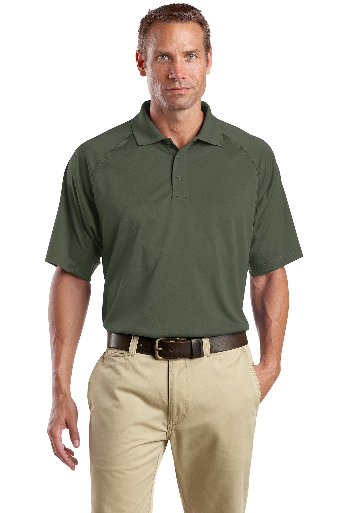 CornerStone - Select Snag-Proof Tactical Polo. CS410 Tactical Green