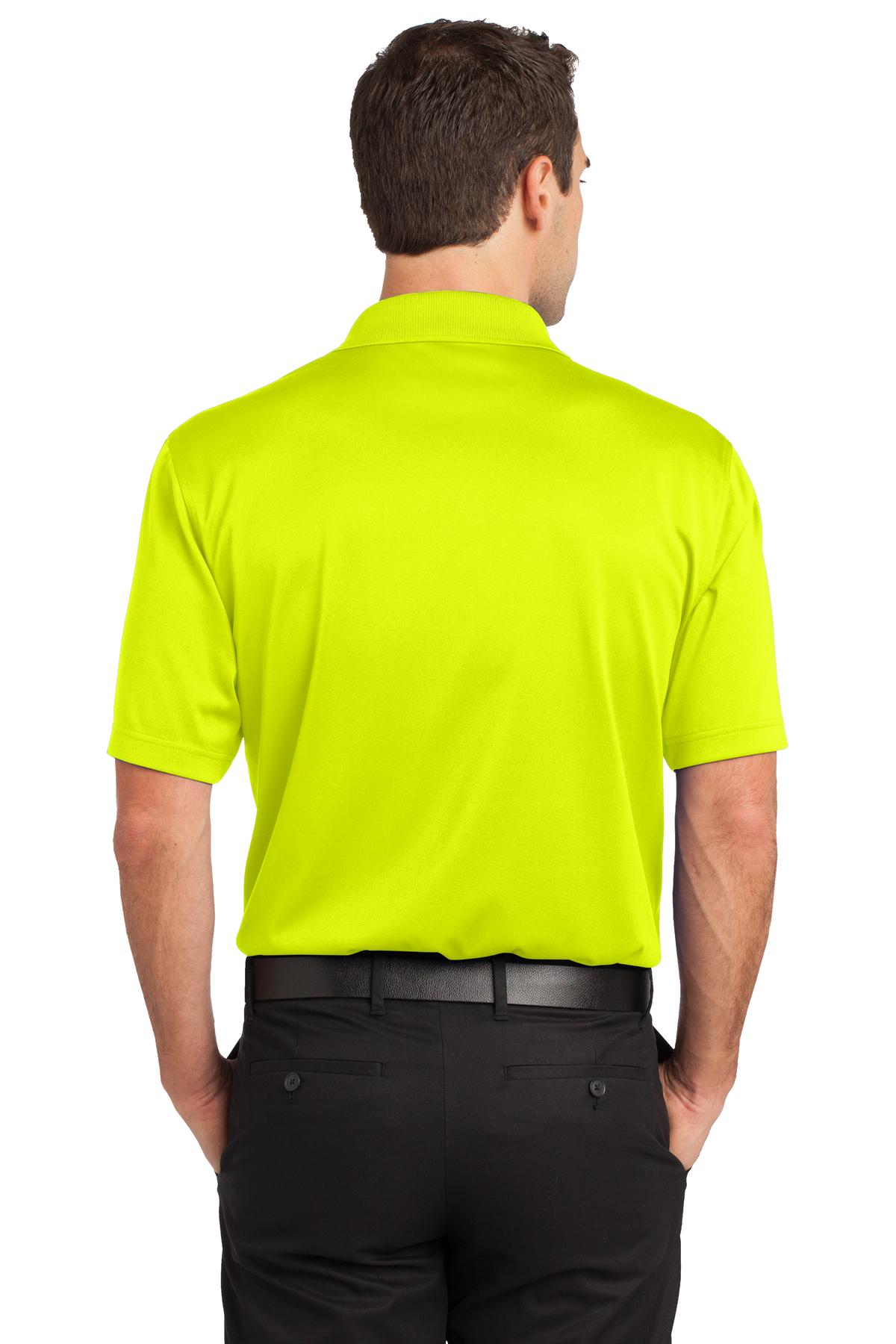 Custom Embroidered CornerStone Select Snag-Proof Pocket Polo. CS412P,Safety Yellow