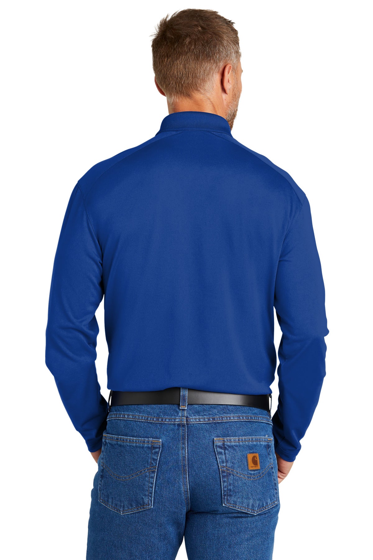 Custom Embroidered CornerStone Select Lightweight Snag-Proof Long Sleeve Polo CS418LS,Royal