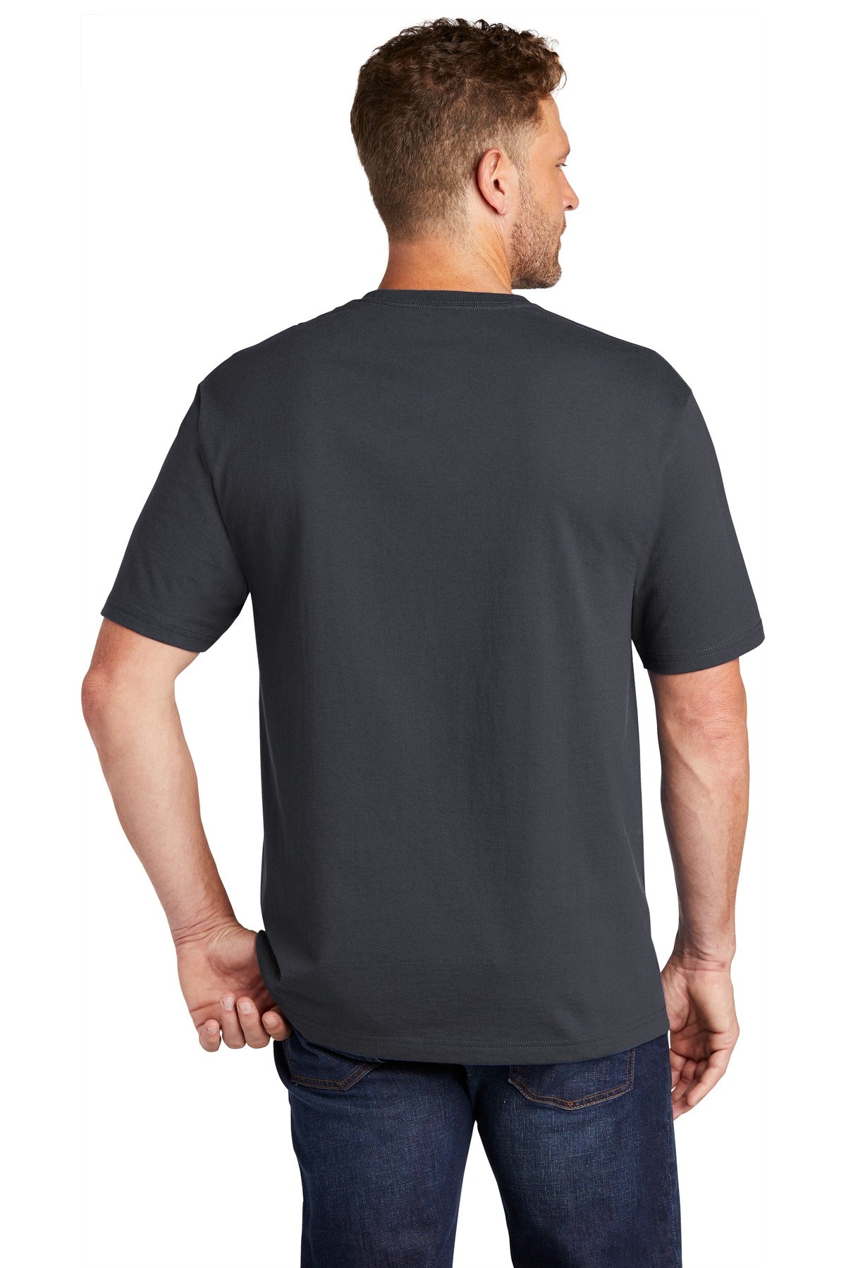 Custom Embroidered CornerStone Workwear Pocket Tee CS430,Navy Blue