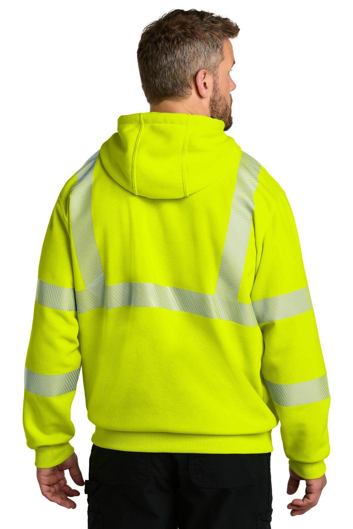 Custom Embroidered Carhartt ANSI 107 Class 3 Hooded Sweatshirt CT104987,Brite Lime