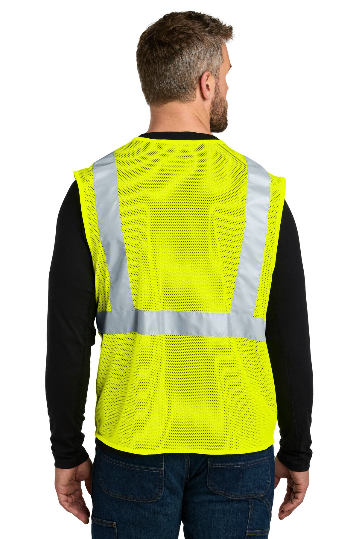 Custom Embroidered Carhartt ANSI Class 2 Mesh Zip-Front Vest CT106171,Brite Lime