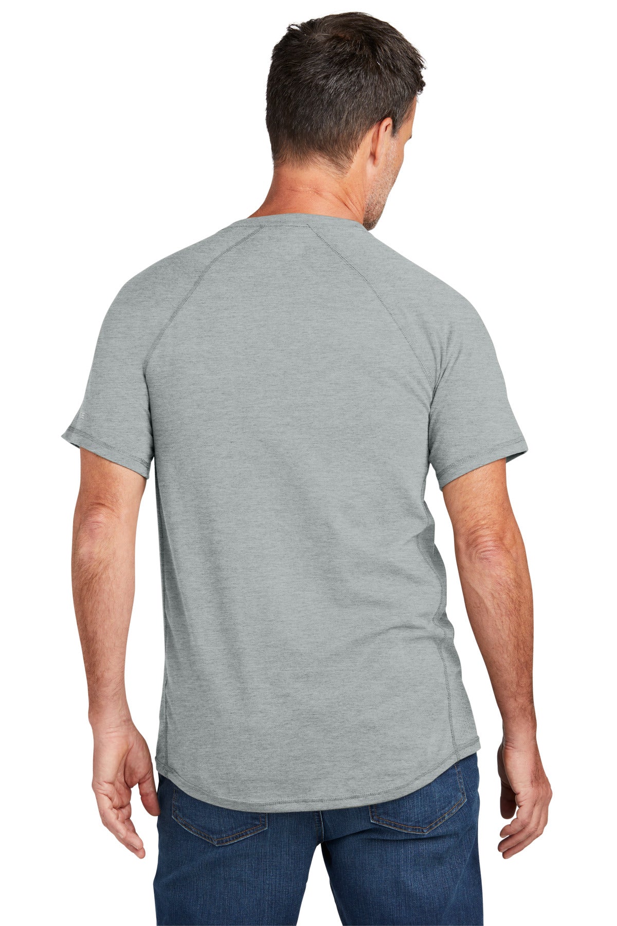 Custom Embroidered Carhartt Force Short Sleeve Pocket T-Shirt CT106652,Heather Grey