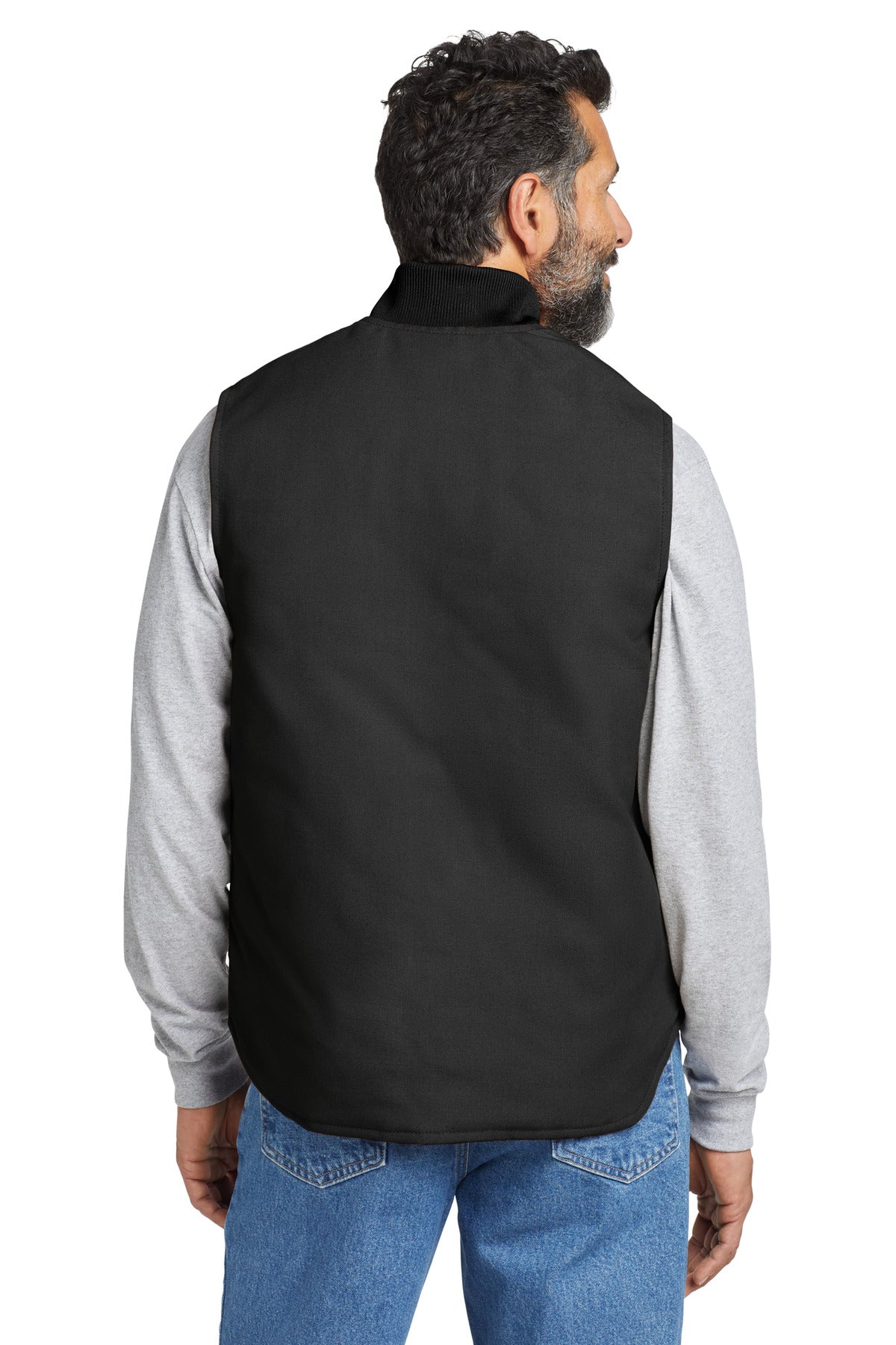Custom Embroidered Carhartt Duck Vest. CT106676,Black