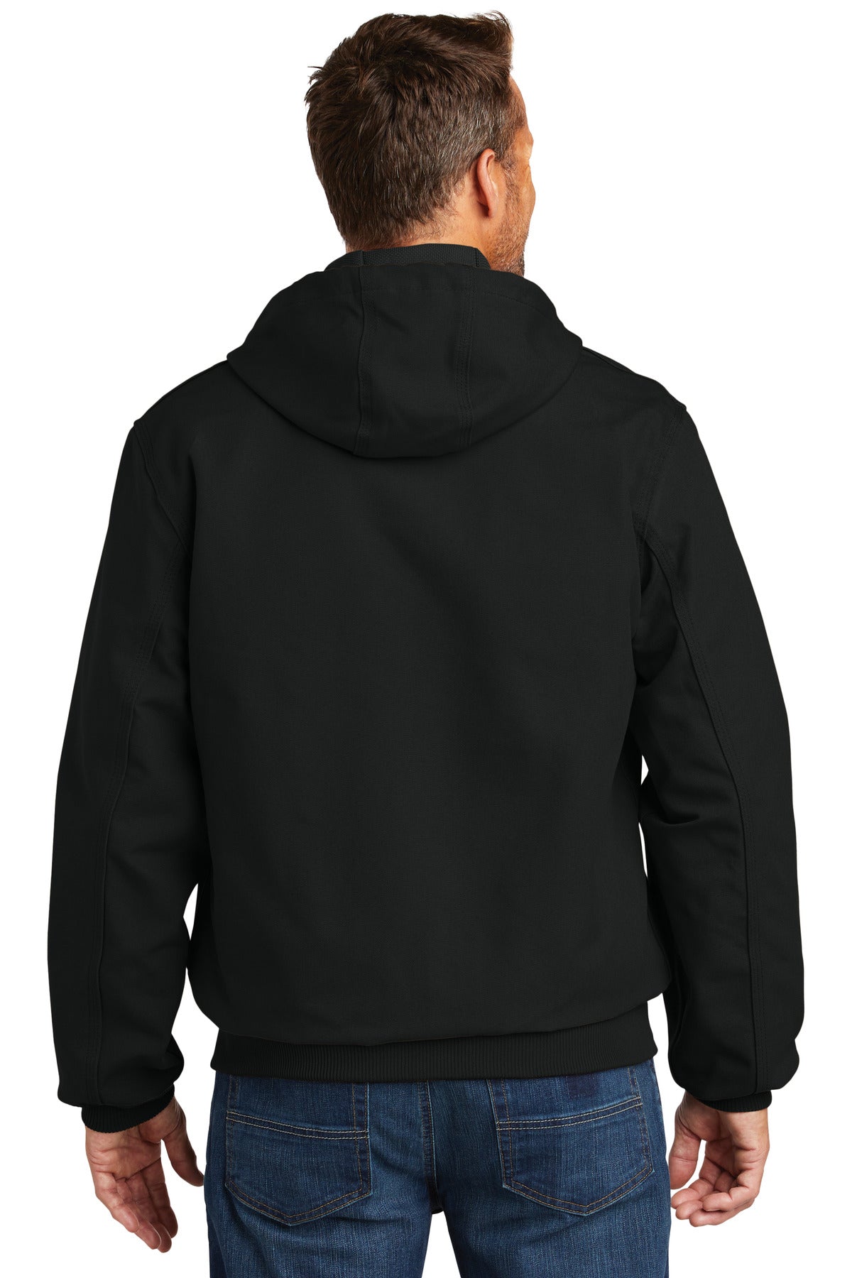 Custom Embroidered Carhartt Thermal-Lined Duck Active Jac. CT106678,Black