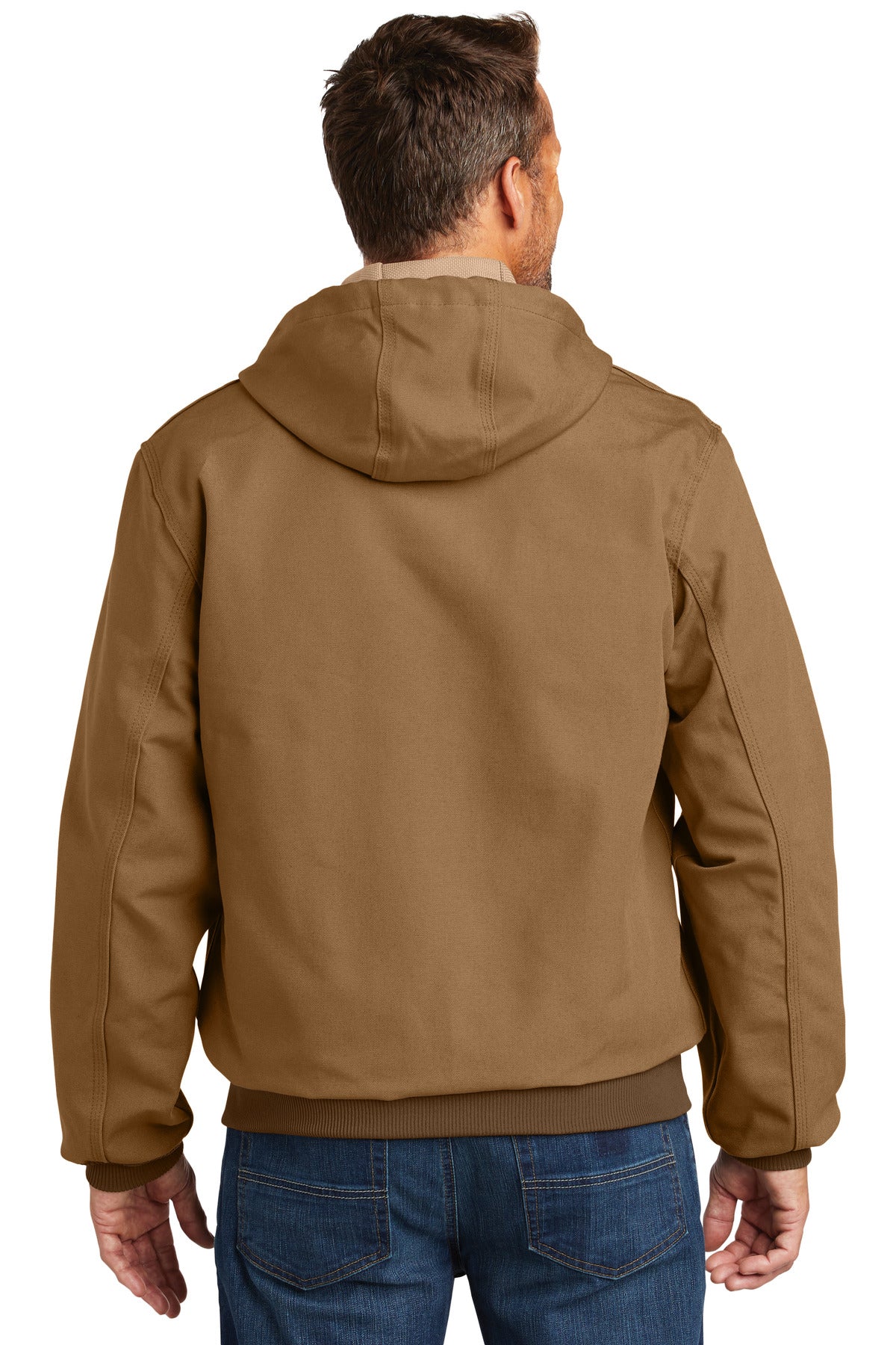 Custom Embroidered Carhartt Thermal-Lined Duck Active Jac. CT106678,Carhartt Brown