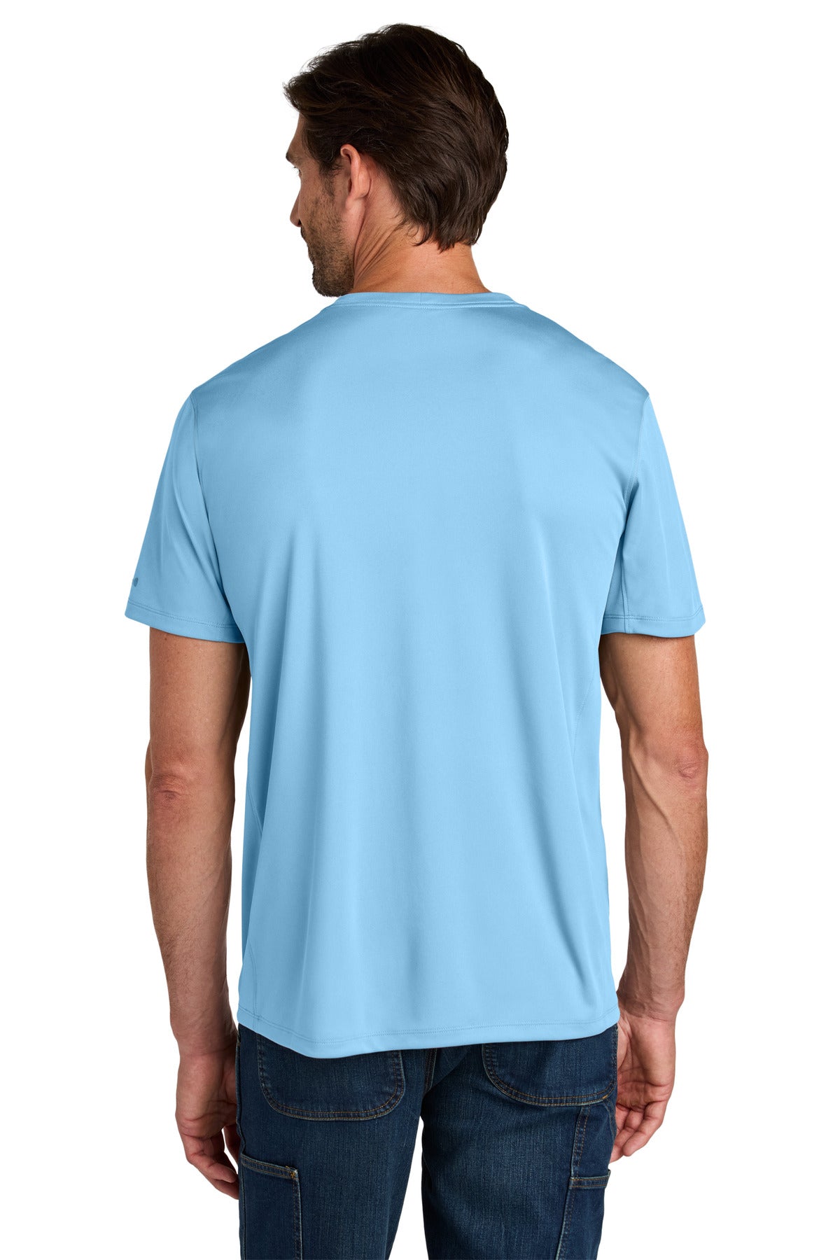 Custom Embroidered Carhartt Force Sun Defender Short Sleeve T-Shirt CT106868,Fresh Water Blue