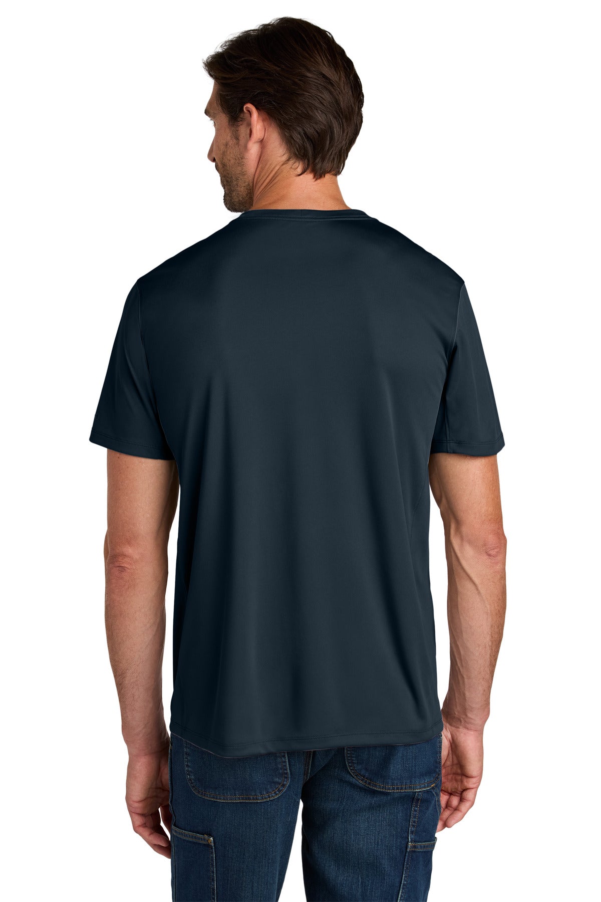 Custom Embroidered Carhartt Force Sun Defender Short Sleeve T-Shirt CT106868,Navy
