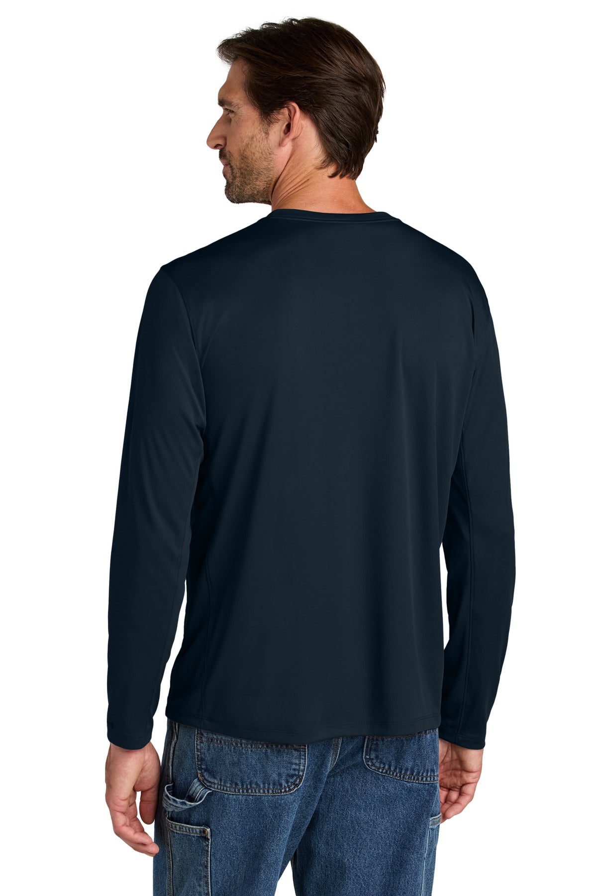 Custom Embroidered Carhartt Force Sun Defender Long Sleeve T-Shirt CT106972,Navy