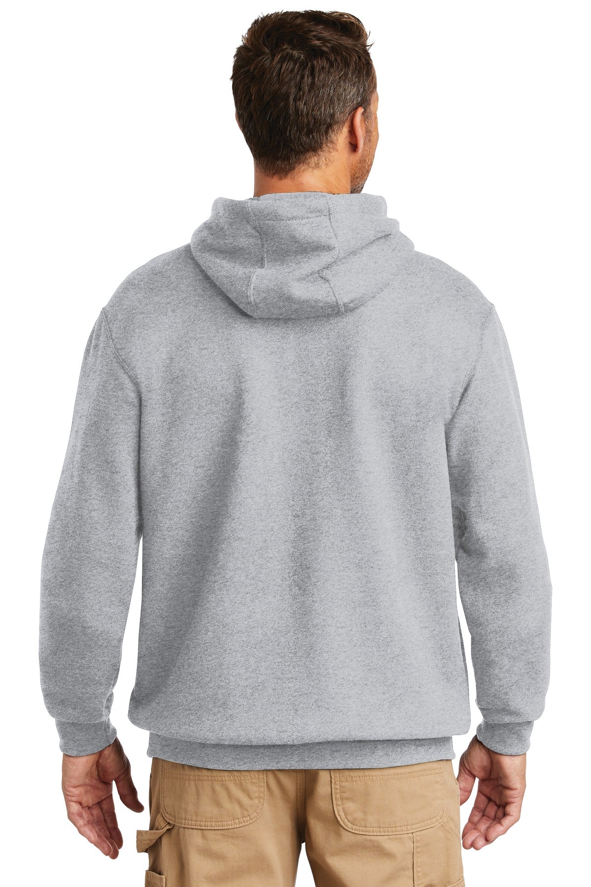 Custom Embroidered Carhartt Midweight Hooded Sweatshirt. CTK121,Heather Grey