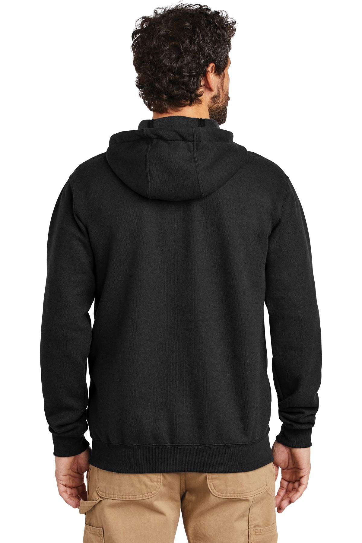 Custom Embroidered Carhartt Midweight Hooded Zip-Front Sweatshirt. CTK122,Black