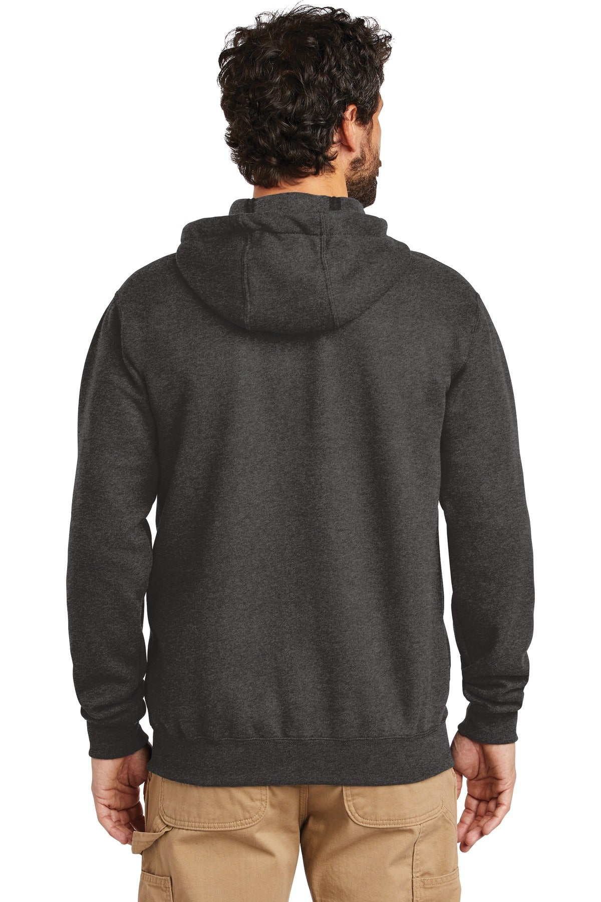 Custom Embroidered Carhartt Midweight Hooded Zip-Front Sweatshirt. CTK122,Carbon Heather