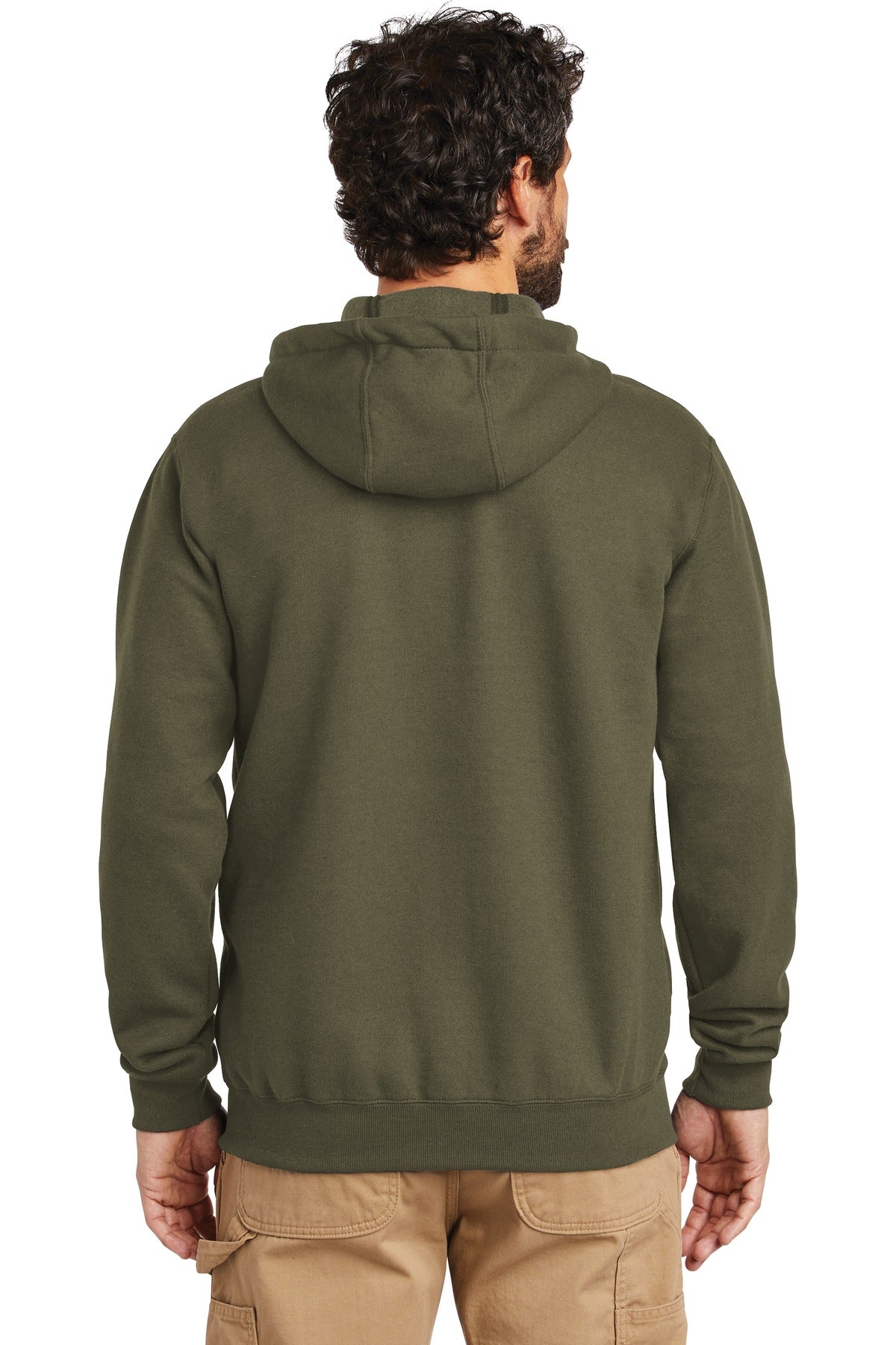 Custom Embroidered Carhartt Midweight Hooded Zip-Front Sweatshirt. CTK122,Moss