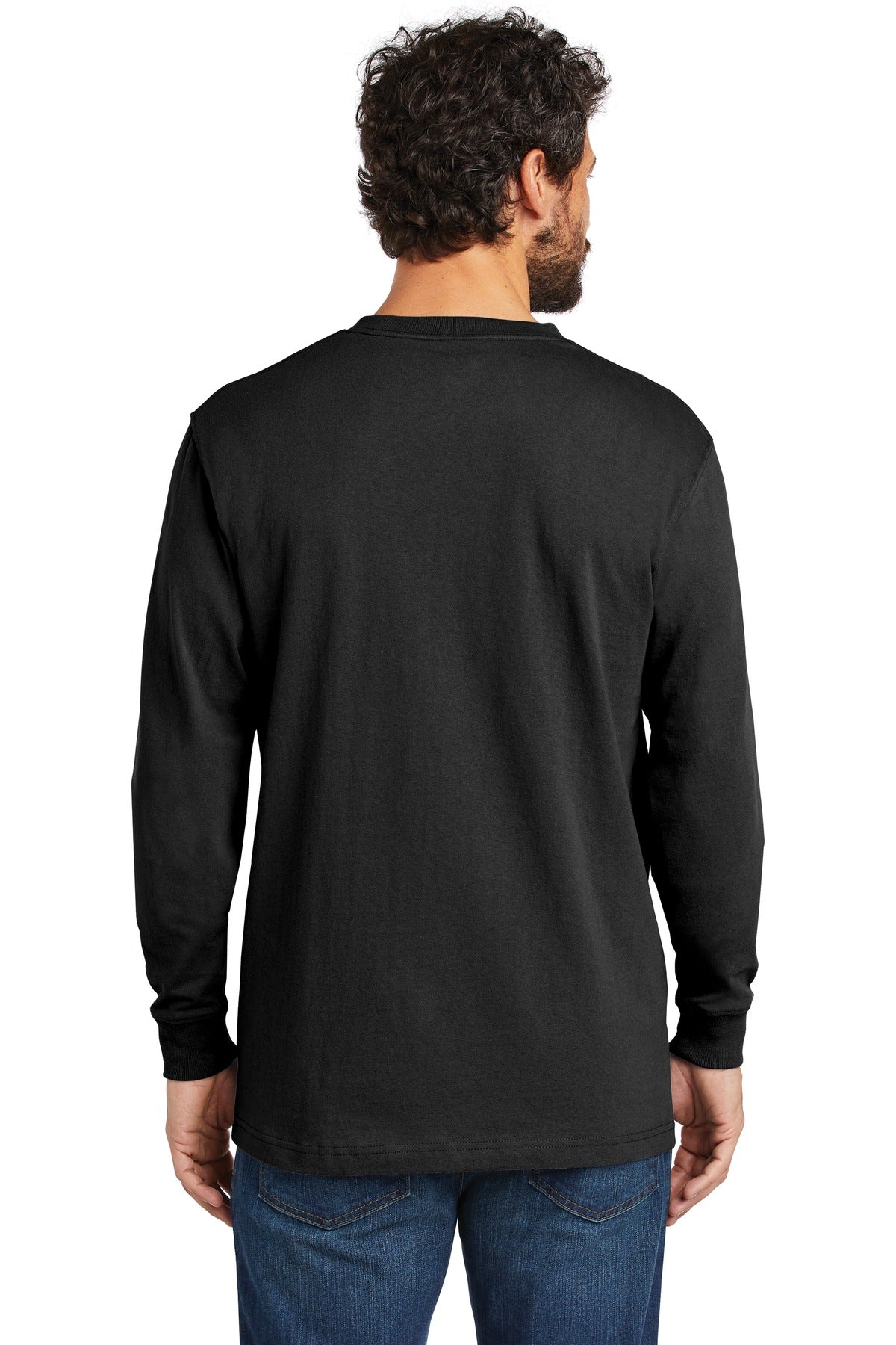 Custom Embroidered Carhartt Workwear Pocket Long Sleeve T-Shirt. CTK126,Black