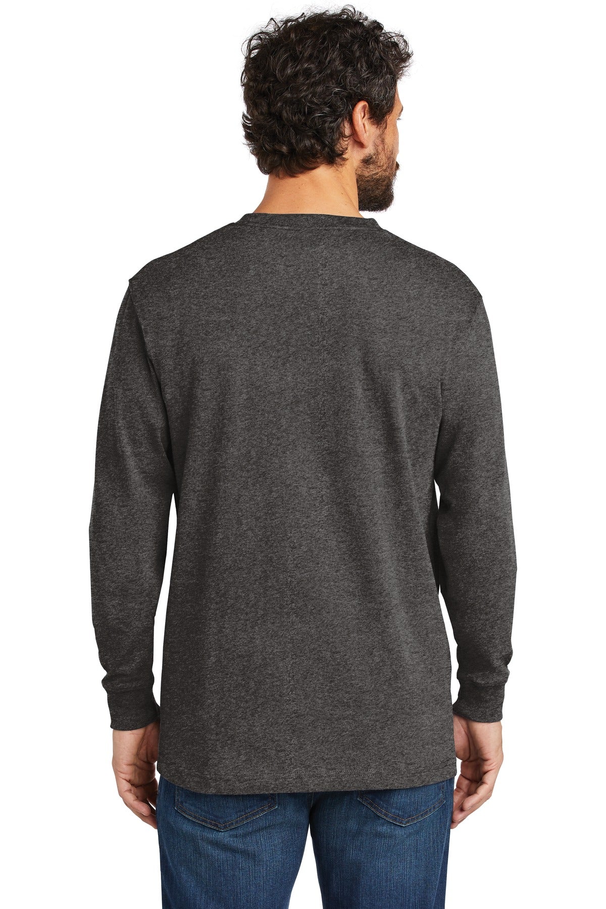 Custom Embroidered Carhartt Workwear Pocket Long Sleeve T-Shirt. CTK126,Carbon Heather