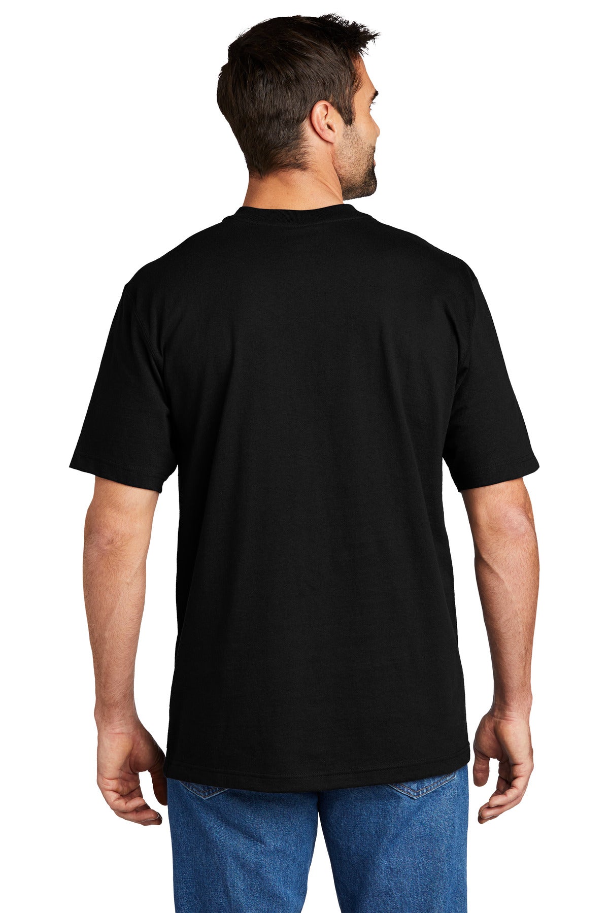 Custom Embroidered Carhartt Short Sleeve Henley T-Shirt CTK84,Black